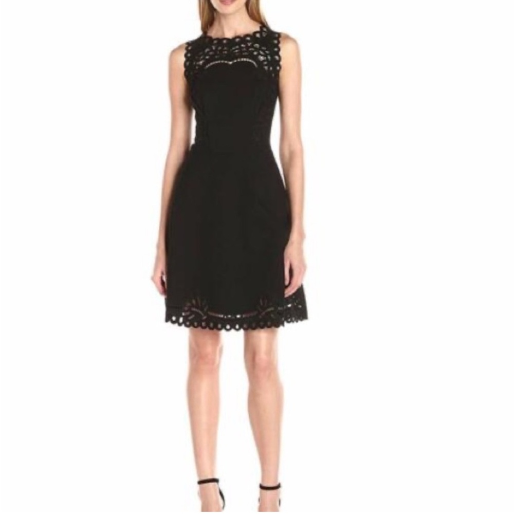 Ted Baker Black Sleeveless Sheath Midi Dress - Picture 4 of 5